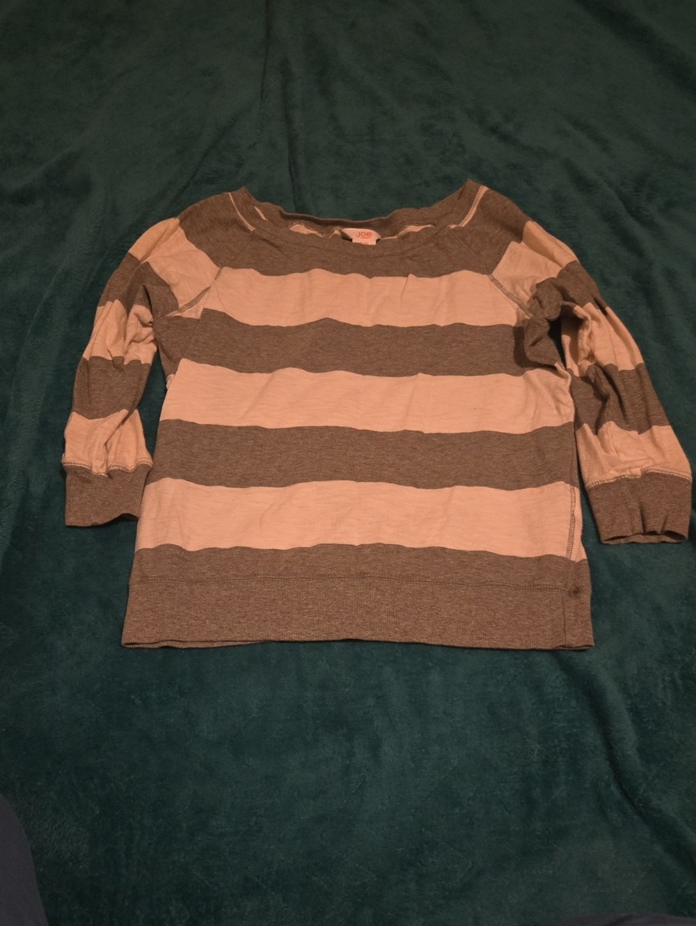 3/$20 Joe Fresh Striped Boatneck Sweater - Gray & White